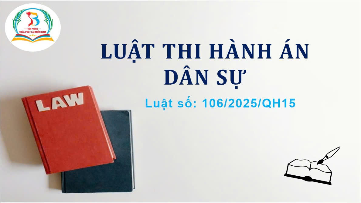 LUẬT THI HÀNH ÁN DÂN SỰ - Luật số 106/2025/QH15